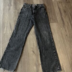 Garage Black Straight Leg Jeans